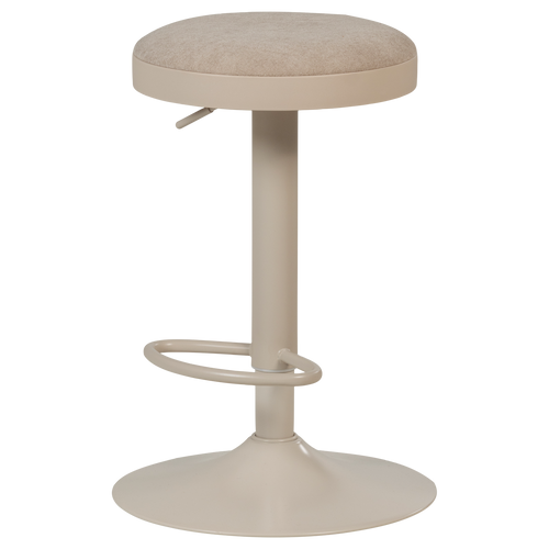WOOOD barstoel in hoogte verstelbaar Mevo - Chenille - Zand - 82x42x42