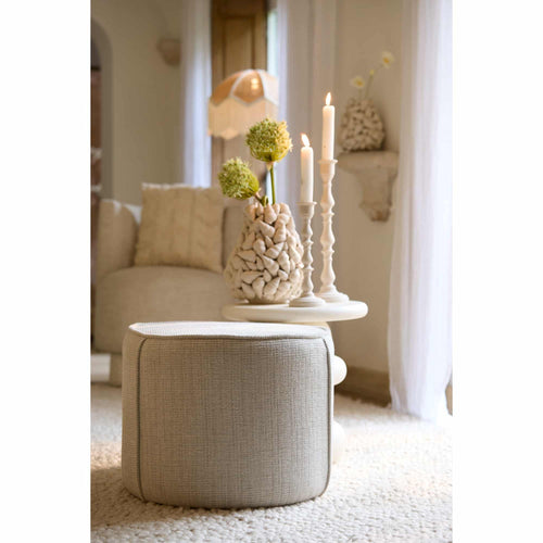 Light & Living poef Domoni - bruin - Ø50cm - vtwonen shop