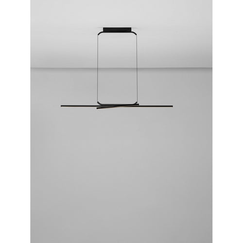 Nova Luce AKRO Hanglamp voor aan het plafond, matzwart, Triac dimbare LED 41W 2253lm 2700-3000-4000K CCT