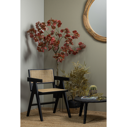WOOOD eetkamerstoel Gunn - Rattan - Zwart - 80x54x54