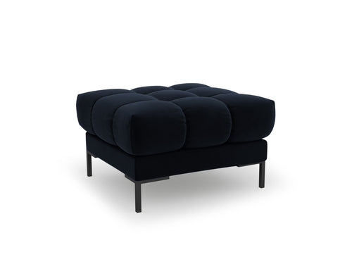 Cosmopolitan Design Poef Bali flueel, donkerblauw - 60x60x41cm