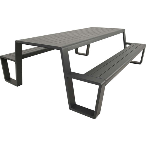 Lesli Living picknickset Estilo - antraciet - 220x183x74cm