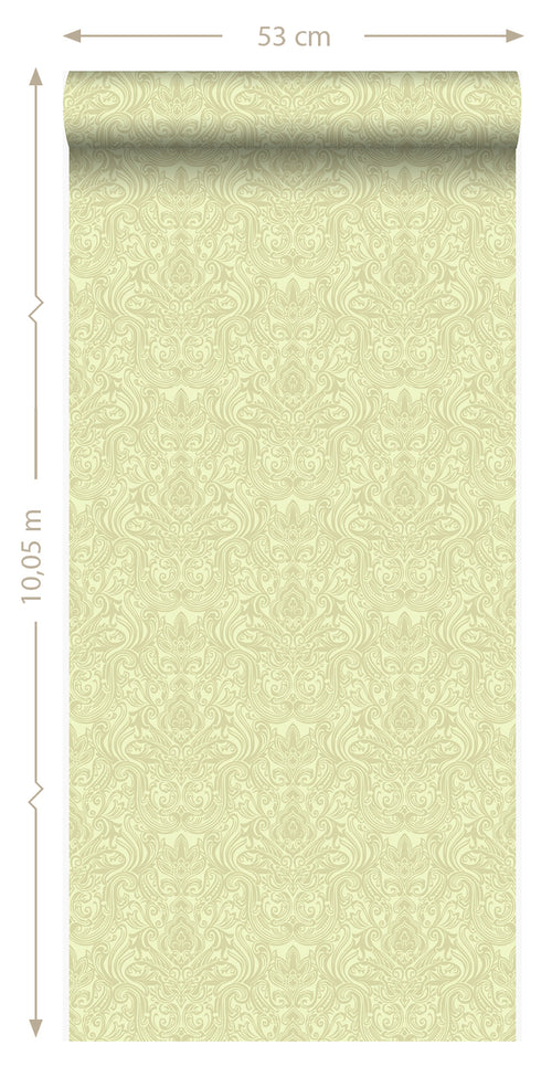 Origin Wallcoverings behang ornamenten groen - 53 cm x 10,05 m - 346531 - vtwonen shop