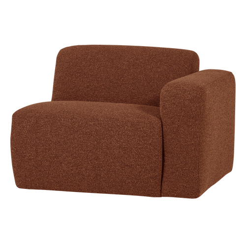 WOOOD 1-zits bank arm rechts Mojo Base - Bouclé - Roestbruin - 74x105x97
