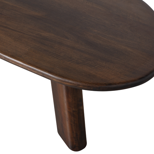 WOOOD salontafel Roundly - Mangohout - Walnoot - 40x110x60 - vtwonen shop