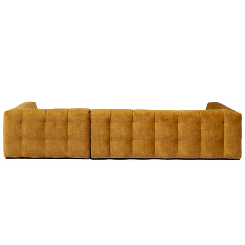 Kare Design Hoekbank Salamanca goudbruin rechts