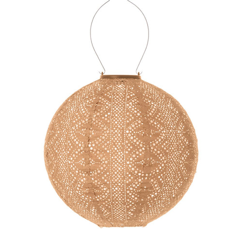 Lumiz solar lampion lace rond - 30 cm - abrikoos