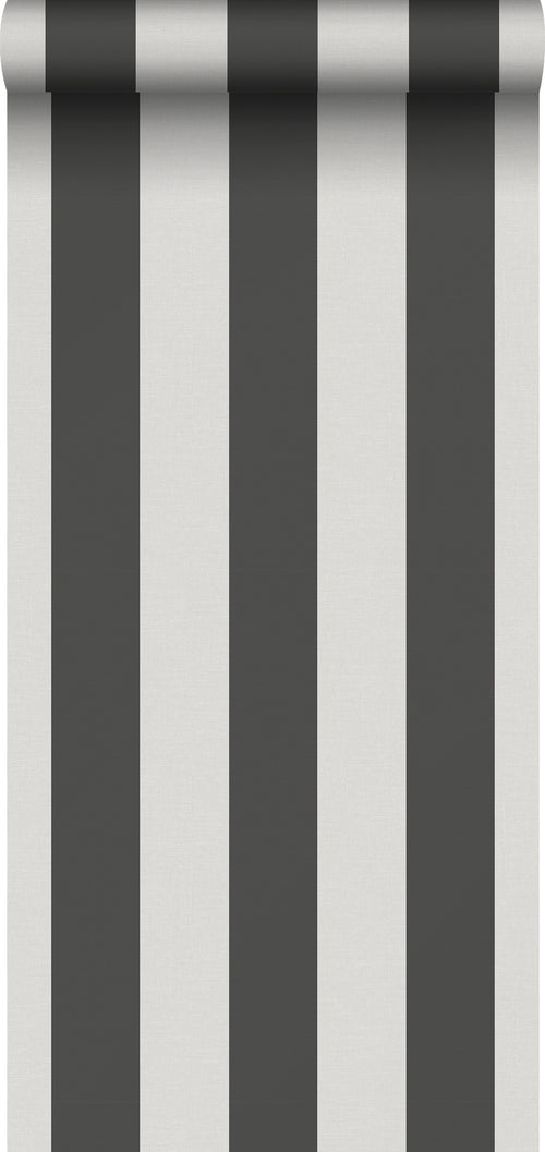 Sanders & Sanders behang strepen zwart en grijs - 53 cm x 10.05 m - 640688