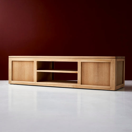 Tikamoon Basil - Massief teakhouten tv-meubel 140 cm - Naturel