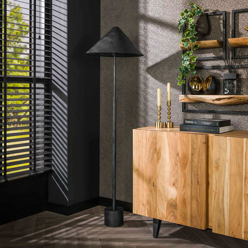 Giga Meubel Vloerlamp Kosmos - Zwart Metaal - 45x45x154cm - vtwonen shop