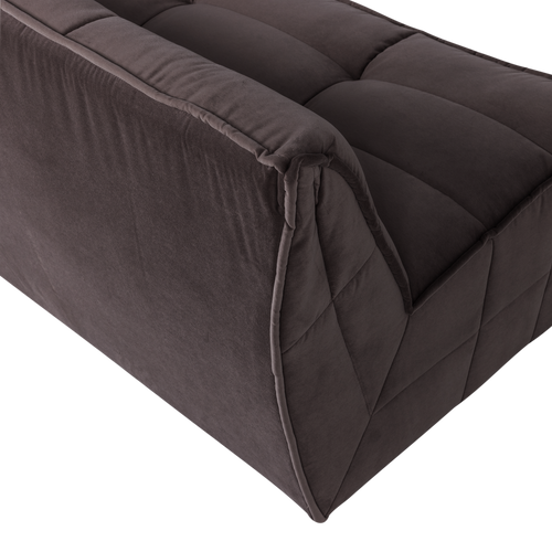 vtwonen 3-zits element Cluster - Velvet - Chocladebruin - 81x204x91
