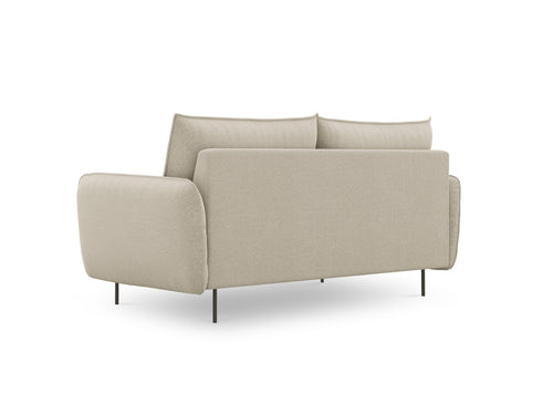 Cosmopolitan Design Bank Vienna 2-zits, structurele stof, beige - 92x160x95cm