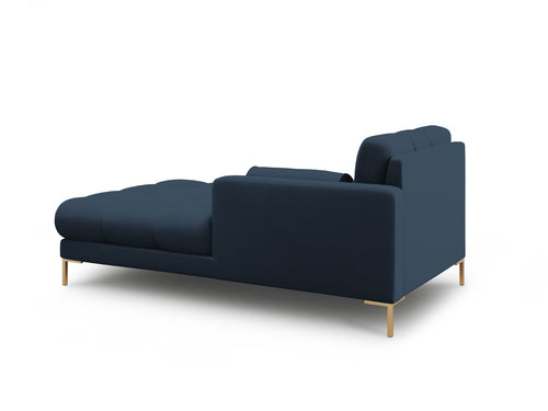 Cosmopolitan Design rechter chaise longue Bali structurele stof, blauw - 185x102x75cm