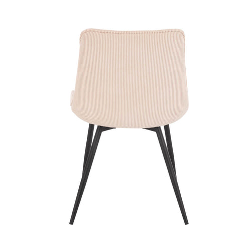 Home Deluxe gestoffeerde stoel IKALO Cord Cream Aantal: 6 - vtwonen shop