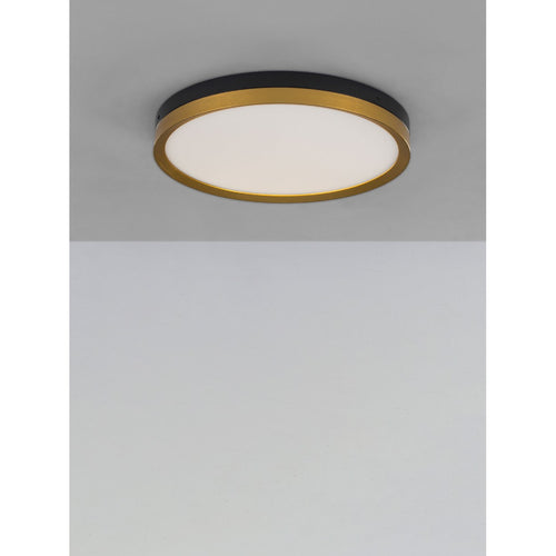 Nova Luce CANTRIA Inbouw plafondlamp zwart, messing goud, LED 31W 1916lm 3000K