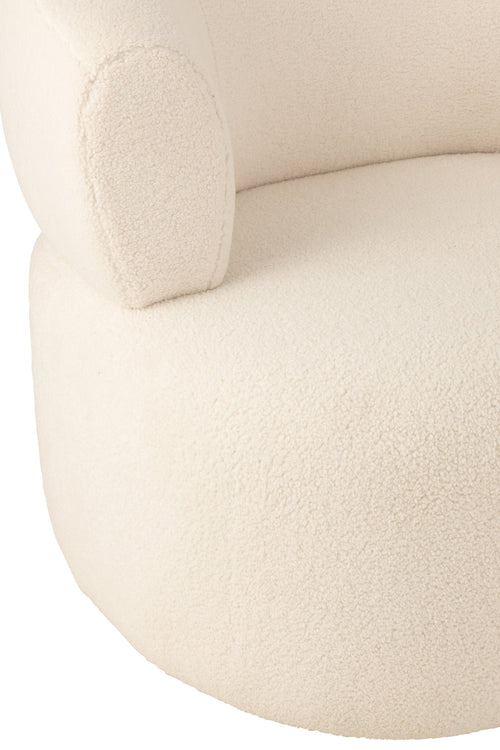 J-Line loungestoel Universe - schuim/stof - wit
