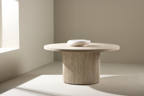 Rebellenclub  Junon Salontafel - ø80 cm - Travertin