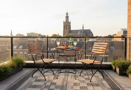 MaximaVida inklapbare tuinstoel Toscana met armleuning zwart 2 stuks - 100% FSC excellent acacia - vtwonen shop