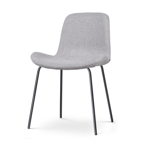 Nolon Nora-Fé Eetkamerstoel Lichtgrijs - Stof - Zwarte Poten - vtwonen shop