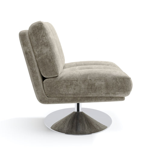 Sia Home - Fauteuil TIMELESS - Fluweel met structuur - Mol - 60.5cm