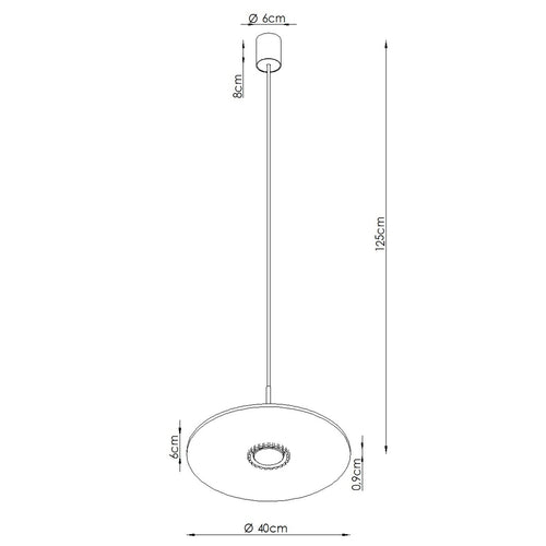 Sollux Lighting Hanglamp OVO 1 ultramaryna/beżowa filc Gx53 - 40x40x125cm