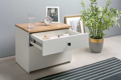 FurniLux Sharons choice- Nachtlast-Wit - 53x35x41cm - vtwonen shop