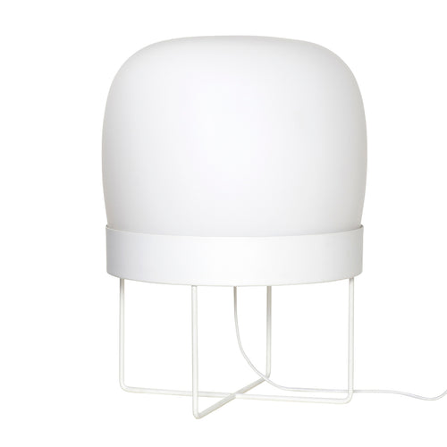 Hübsch vloerlamp Snowy - glas/ijzer - ø41xh55cm, e27