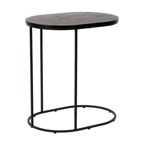 Atmooz bijzettafel Olec - eik zwart - 50 x 35 x H 55 cm