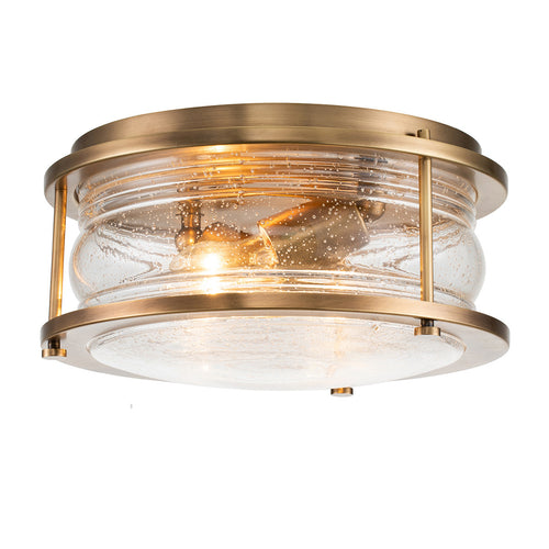 Elstead Kichler Ashland Badkamer Plafondlamp Natuurlijk Messing, IP44