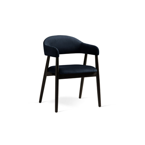 Set van 2 fluwelen stoelen Adra flueel koningsblauw - 59x56x77cm