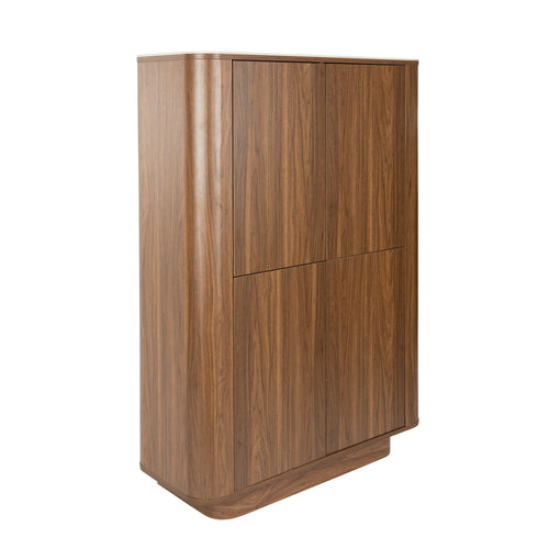 Housecraft Living Almira Kast Hout/ Marmerlook Walnootkleur - Bruin