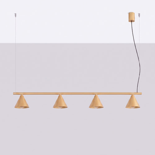 Sollux Lighting Kroonluchter NOX 4L goud - 122x14x215cm