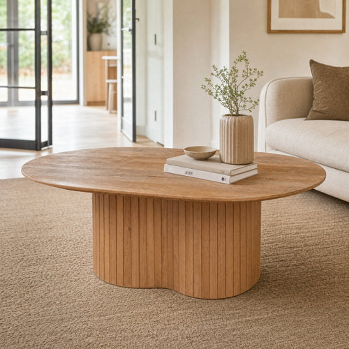 Giga Meubel Salontafel Ava - Naturel Mangohout - 90x60x35cm