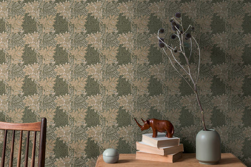 Livingwalls behang bloemmotief bruin, beige en zwart - 53 cm x 10.05 m - AS-390584 - vtwonen shop