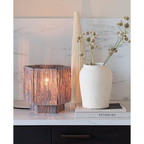 GOOD&MOJO tafellamp Panama - grijs - 26x28x26cm - vtwonen shop