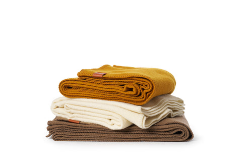 Klippan 100% wollen deken - Boucle -mocca - bruin-  140x200cm - vtwonen shop