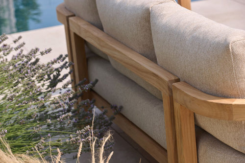 Hartman 3-Zits Loungebank Moira - Teak Naturel - 205x81x60cm - vtwonen shop