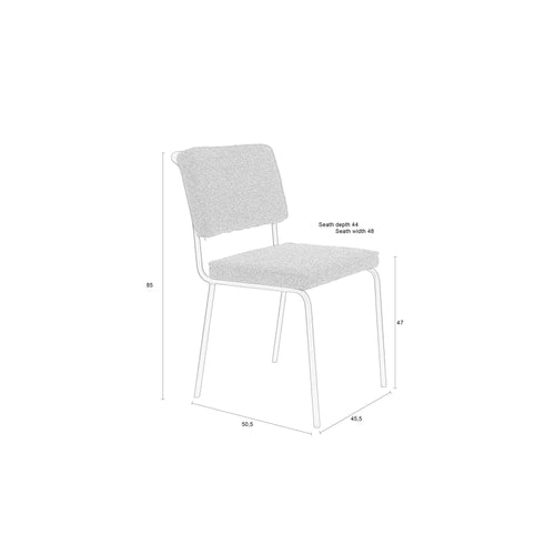 Zuiver Buddy Eetkamerstoelen Zwart - Set van 2