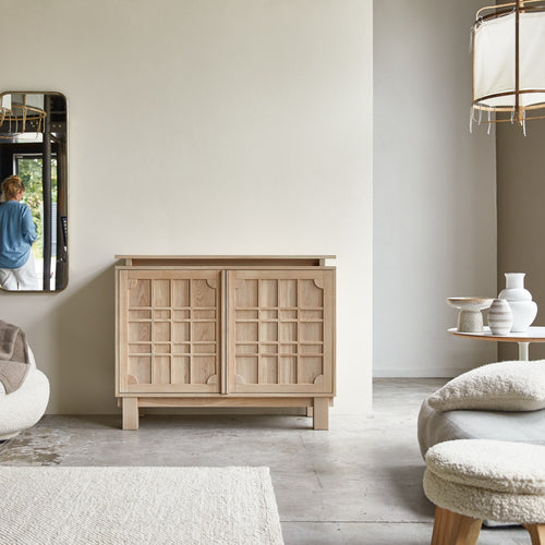 Tikamoon Massief eikenhouten buffet 120 cm - Naturel