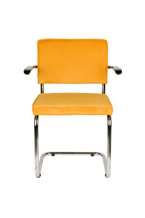 Zuiver Ridge Rib Armstoel Geel - Set van 2 - vtwonen shop