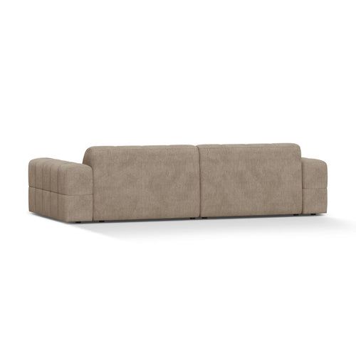 Cosmopolitan Design - Bank Chicago 4-zits, chenille donkerbeige - 102x252x78cm