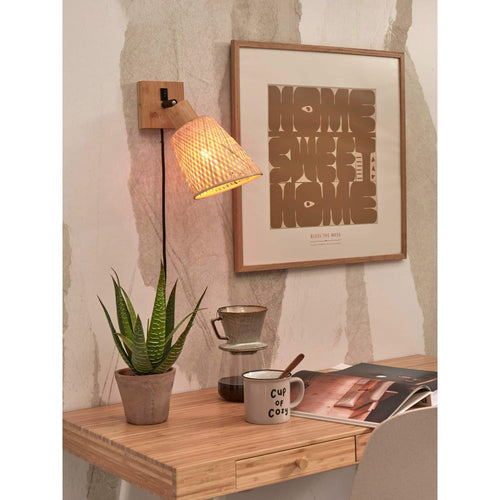 GOOD&MOJO wandlamp Java - bruin - Ø18cm - vtwonen shop
