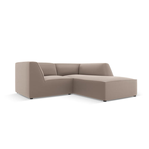 Cosmopolitan Design - Modulaire hoekbank rechts Siena 3-zits, imitatieleer lichtbruin - 180x186x69cm