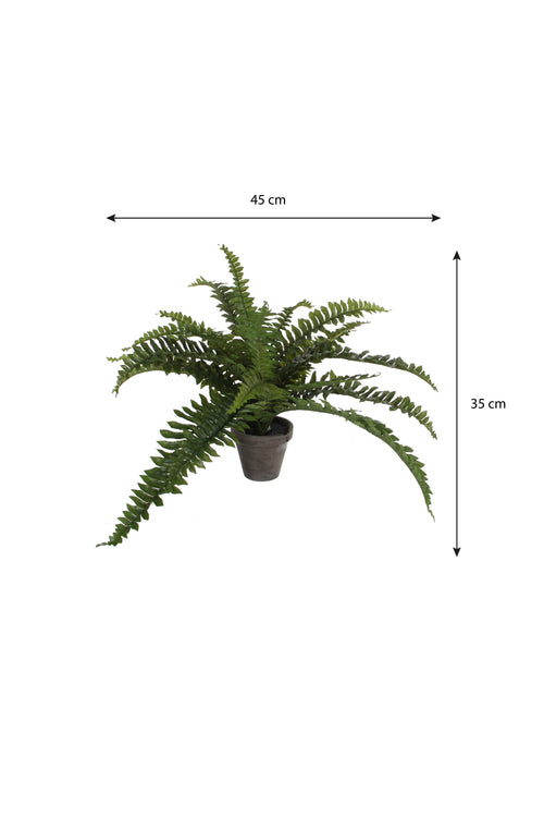 Mica Decorations Boston Varen Kunstplant in Bloempot Stan - H35 x Ø45 cm - Groen