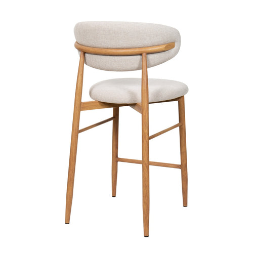 Giga Meubel Barstoel Alexia - Beige/Naturel - Zithoogte 65cm - Set van 2 - vtwonen shop