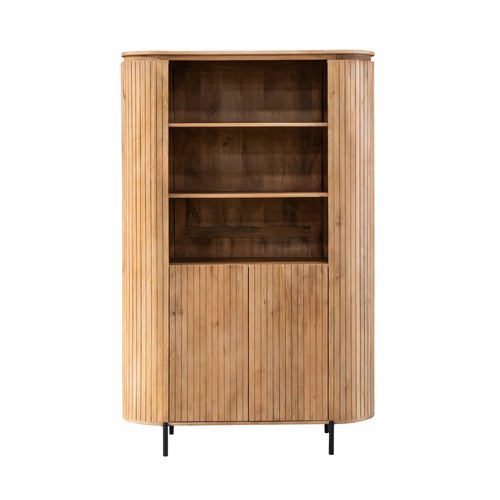 StarFurn Wandkast Solana - Naturel Hout - 115x45x180cm
