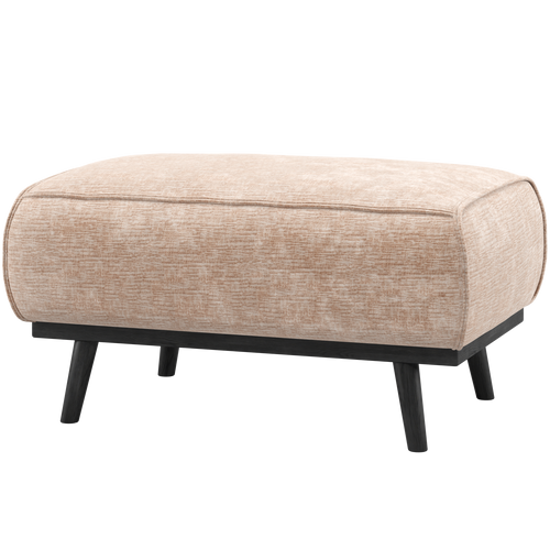 WOOOD hocker Statement - Chennile - Velvet Naturel - 40x80x55 - vtwonen shop