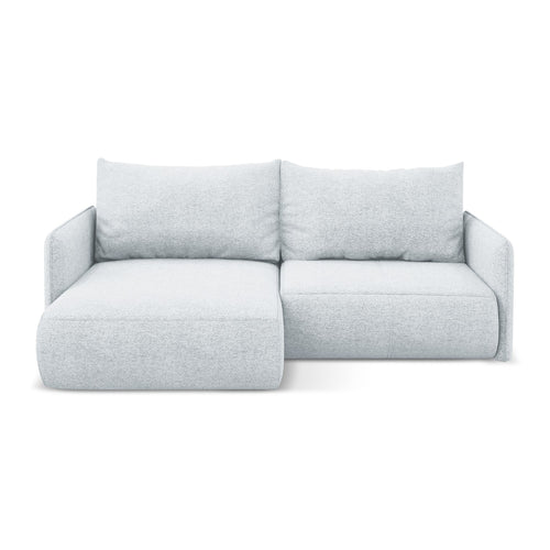 LaMiaSofa hoekbank links Palermo - chenille stof - lichtblauw - 207x148x86