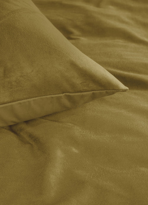 Ambiante Dekbedovertrek Velvety - 200 x 200/220 cm - Oker