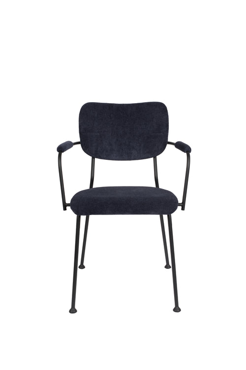 Zuiver Benson Armstoel Donkerblauw - Set van 2 - vtwonen shop